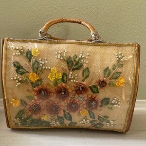 Vintage 1960s floral handbag